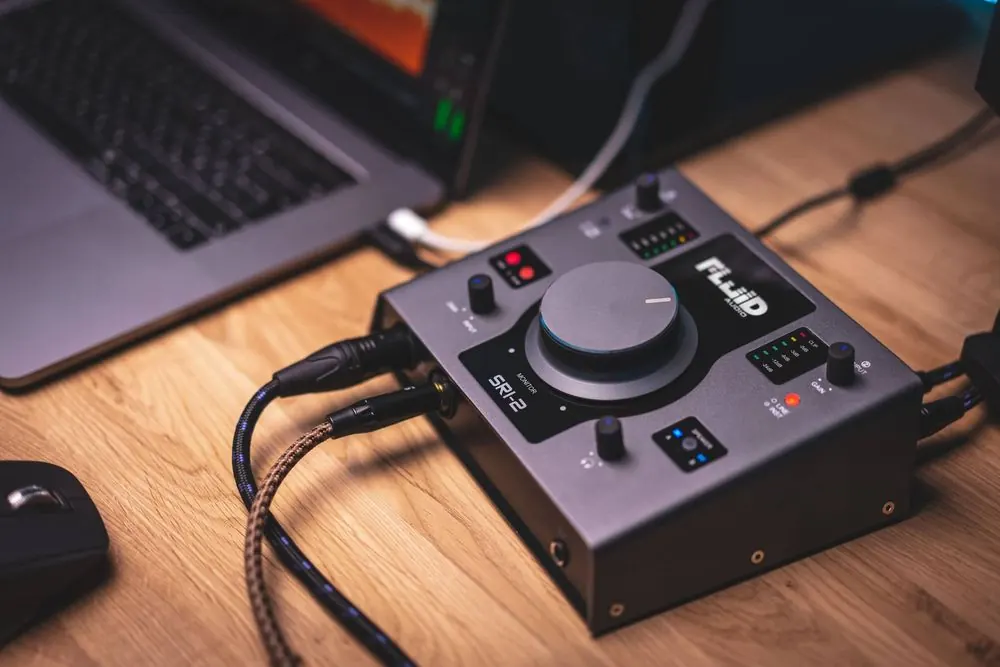 Audio Interface 2 – Product and application photography for an audio interface at the desk