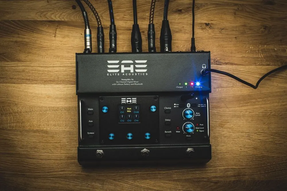 Elite Acoustics 7 – Produkt- und Lifestylefotografie für Akustik-Verstärker: Details, Stud